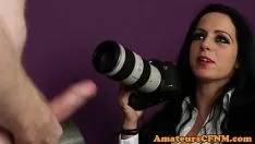 চালান Bosomy cfnm শিশুর ঝালাই করা উপর jizzed