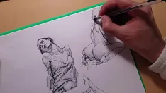 Play How to draw sexy girls with a ballpoint pen, sketch