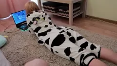 Play Redhead Teen EstieKay in Cute Onesie Pajama Gets Anal